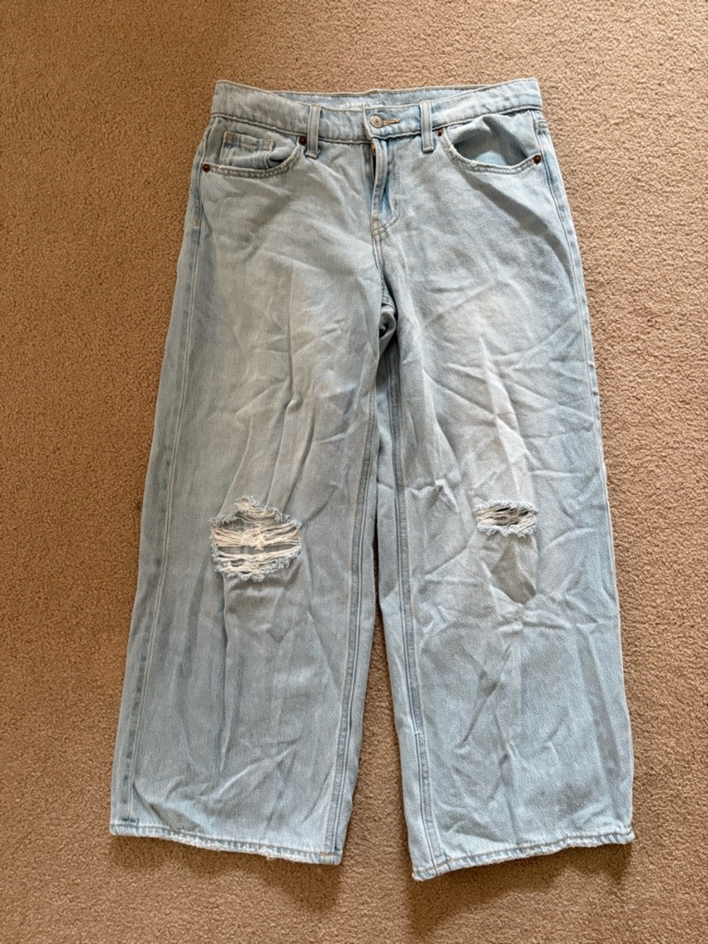 Old Navy Light Blue Baggy Wide-Leg Jeans